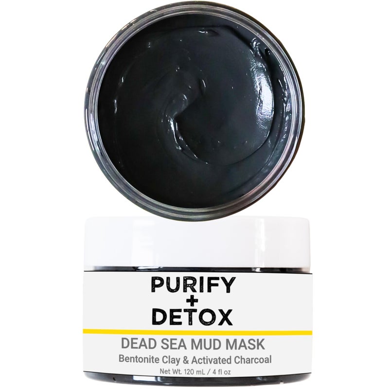 Doppeltree Activated Charcoal Mud Mask with Bentonite Clay for Men and Women - Toning Treatment to Manage Blackheads and Minimize Pores for Clearer Skin - Ideal for Acne-Prone, Oily & Combination Skin - Image 1